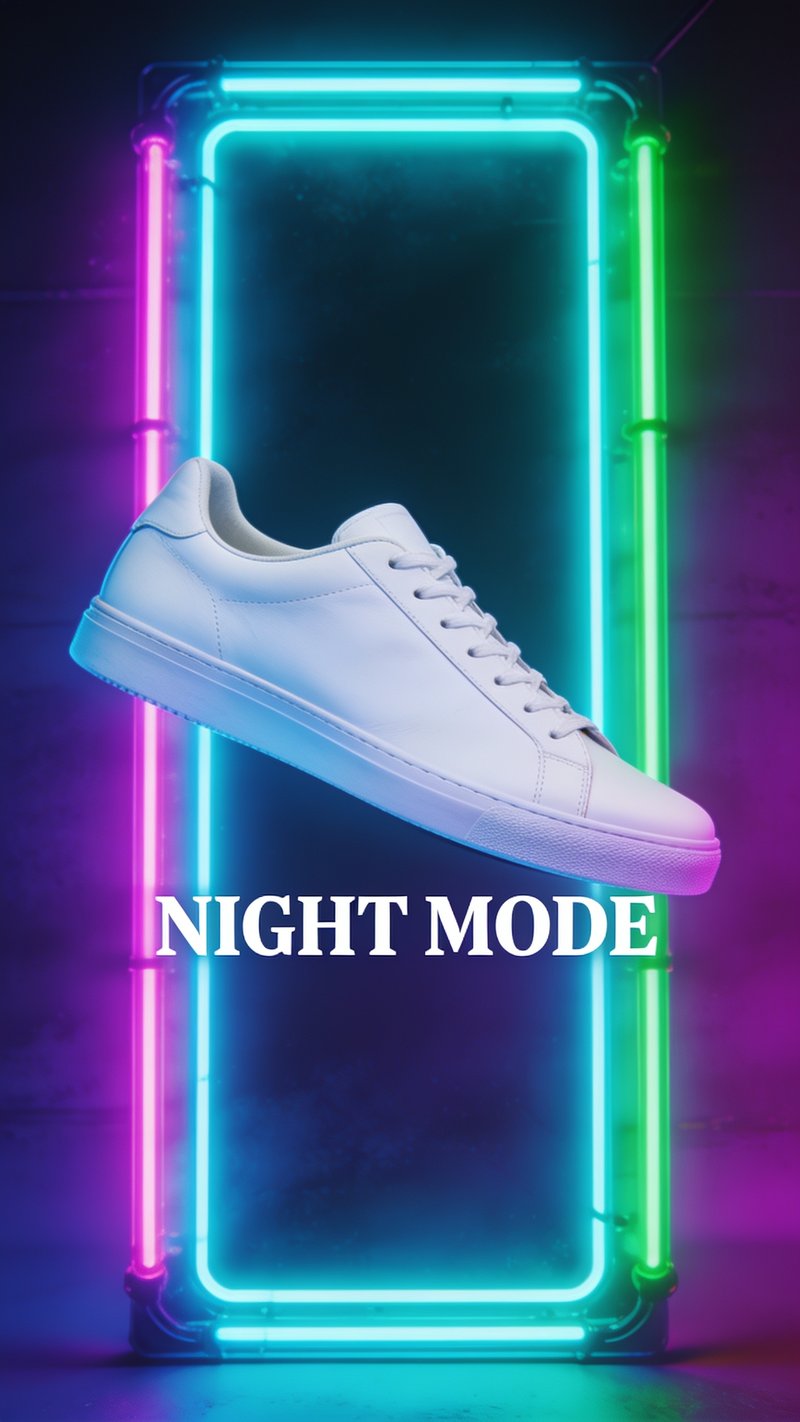 vibrant neon flood design