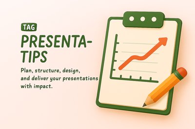 Stylized Presentation Tips Graphic with Chart Illustration