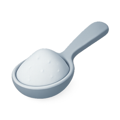 Sleek Measuring Spoon with White Powder