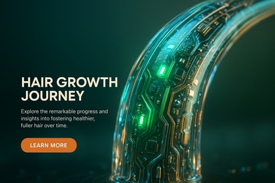 Hyperrealistic Hair Growth Journey with High-Tech Aesthetics