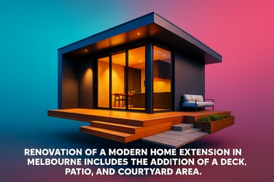 Modern Home Renovation in Melbourne with Deck and Patio