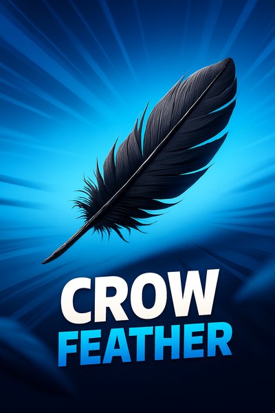 Dynamic and Engaging Crow Feather Illustration