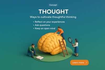 Detailed 3D Scene Illustrating Thought Concept