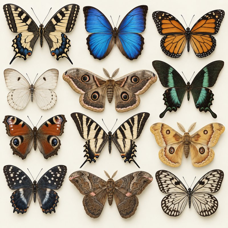 realistic butterfly design elements