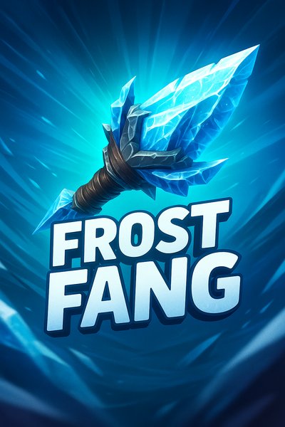 Dynamic Frost Fang Illustration with Bold Design Elements