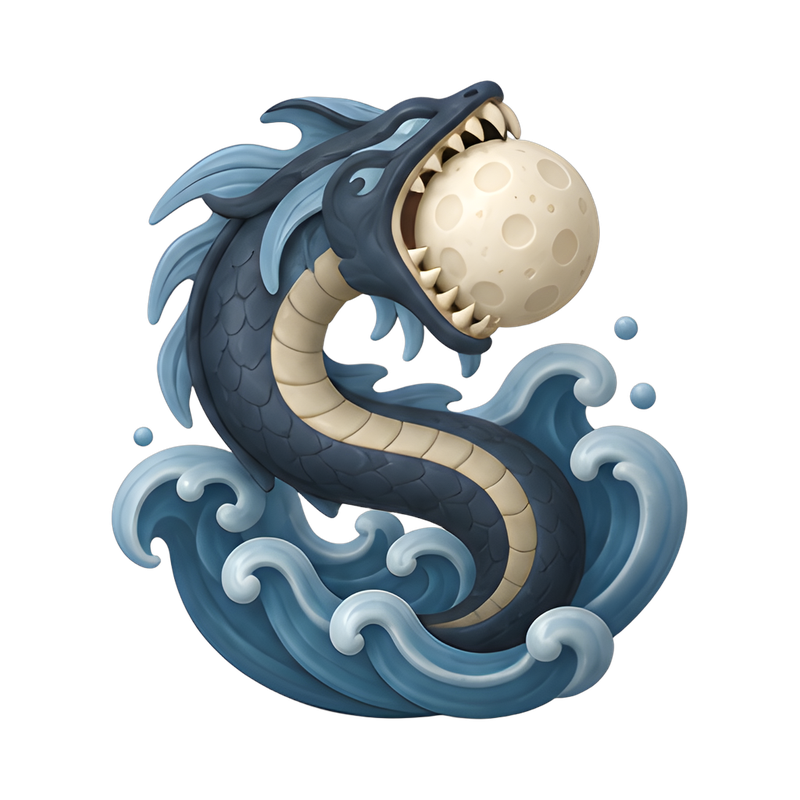 mythical sea serpent scene