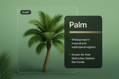 Elegant Palm Design with Informative Overlay