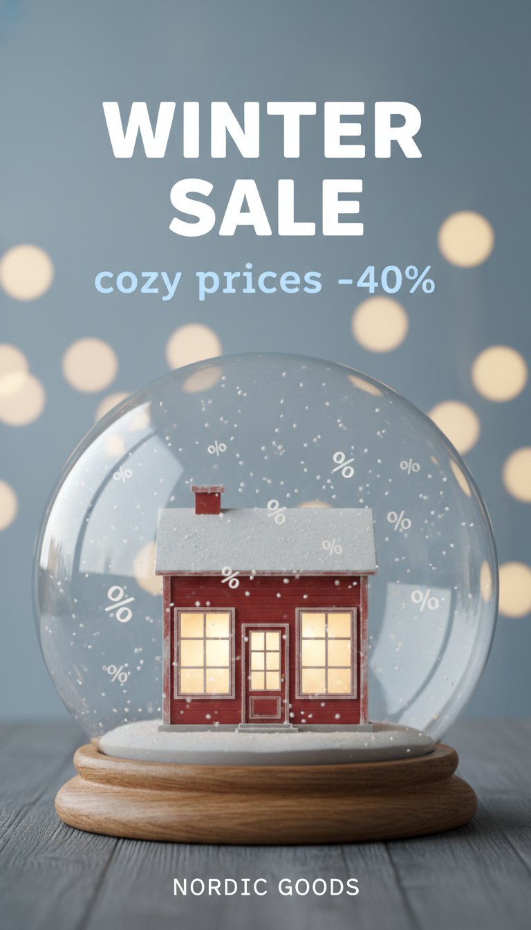 Cozy winter sale snow globe