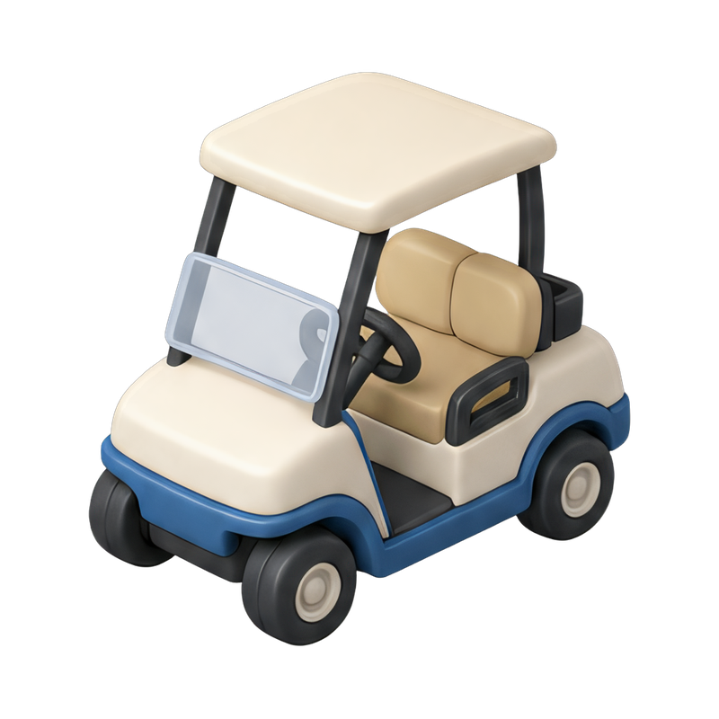 golf cart on the course