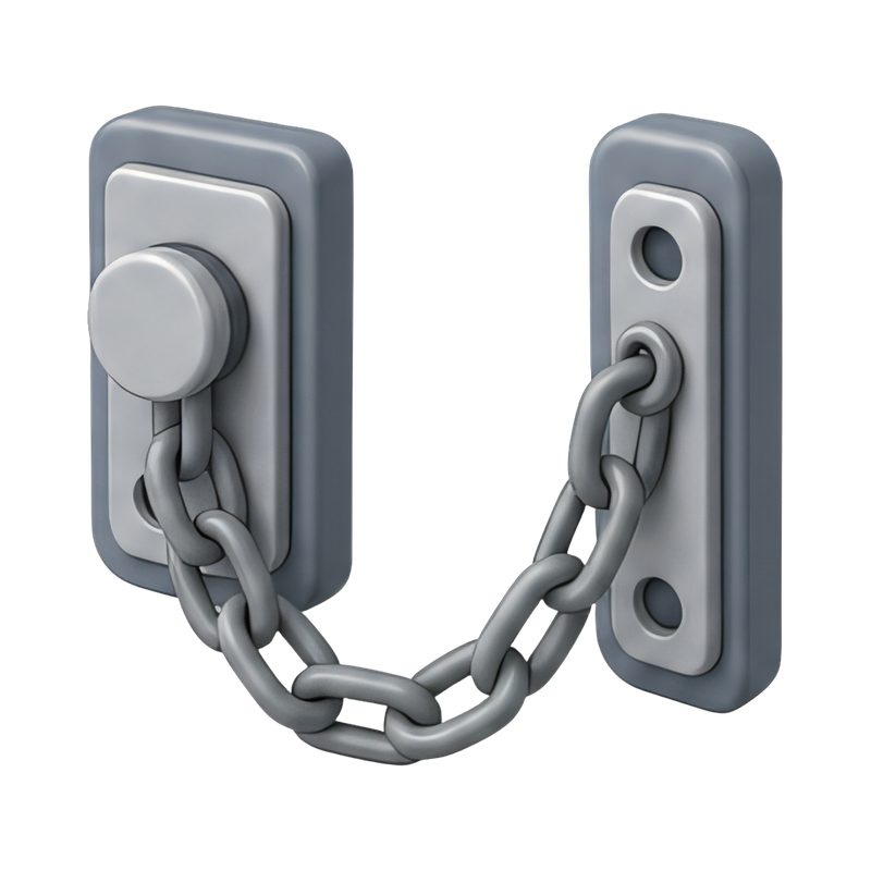 secure door chain latch