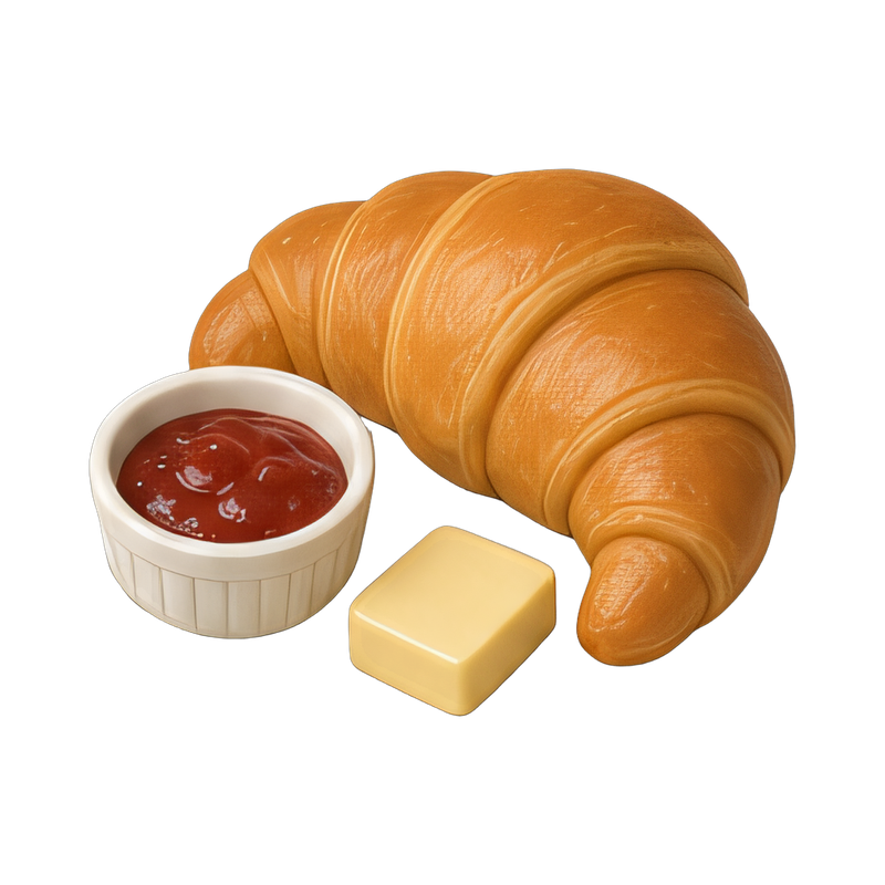 continental breakfast with croissant