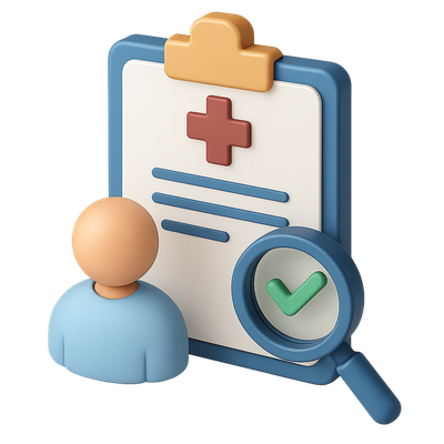 3D Icon Representing Clinical Trials and Patient Matching