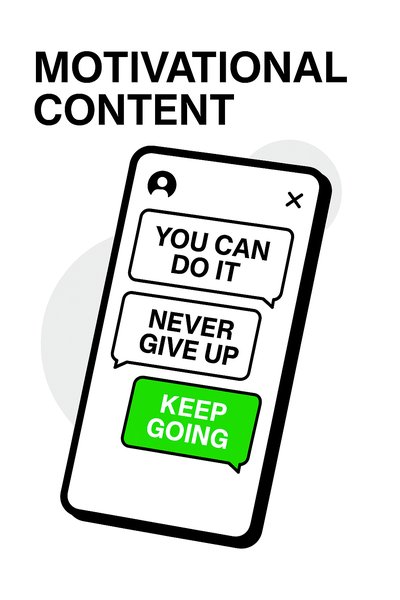 Motivational Social Media Graphic with Encouraging Messages