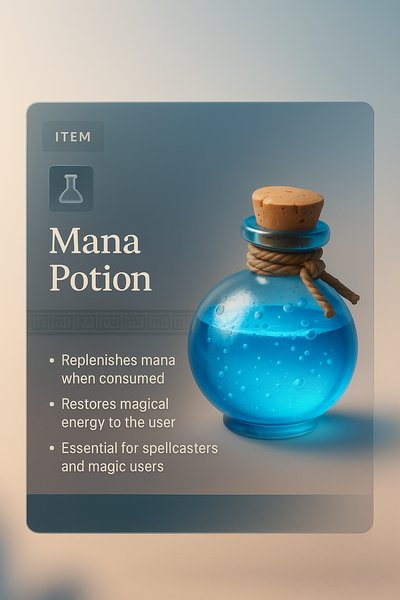 Enchanting Mana Potion with 3D Illumination