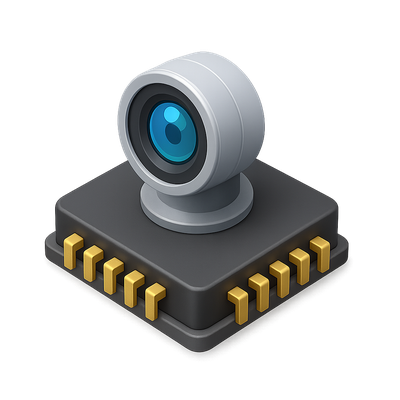 3D Icon of a Signal Processor with Isometric View