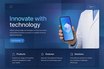 Futuristic Landing Page Design for Technology