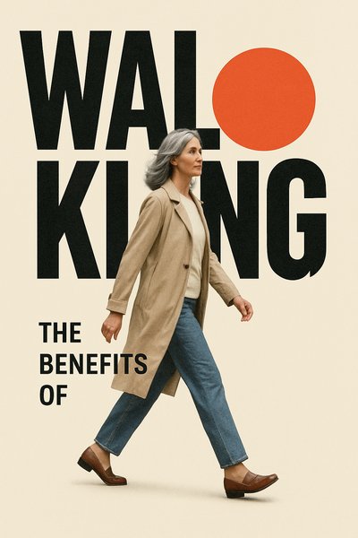 Promotional Graphic Highlighting Benefits of Walking