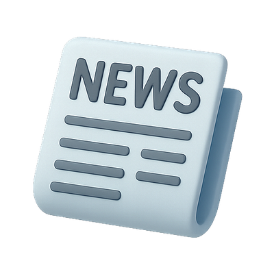 Stylized Newspaper Icon Representing News