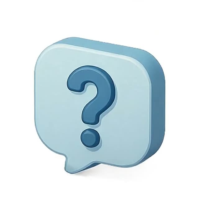 Stylized Question Mark Icons in Speech Bubbles