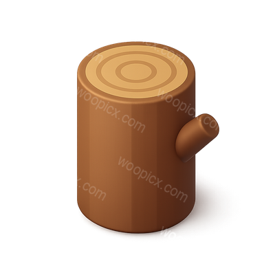 Stylized 3D Bole Icon with Isometric Design