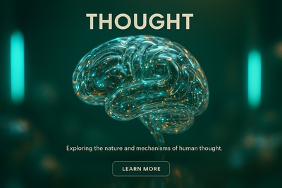 Futuristic Composition of a Glowing Brain Concept