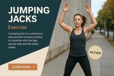 Dynamic Jumping Jacks Exercise Visual Guide