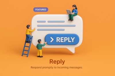 Colorful 3D Scene Featuring Miniature Characters and Messaging Interface