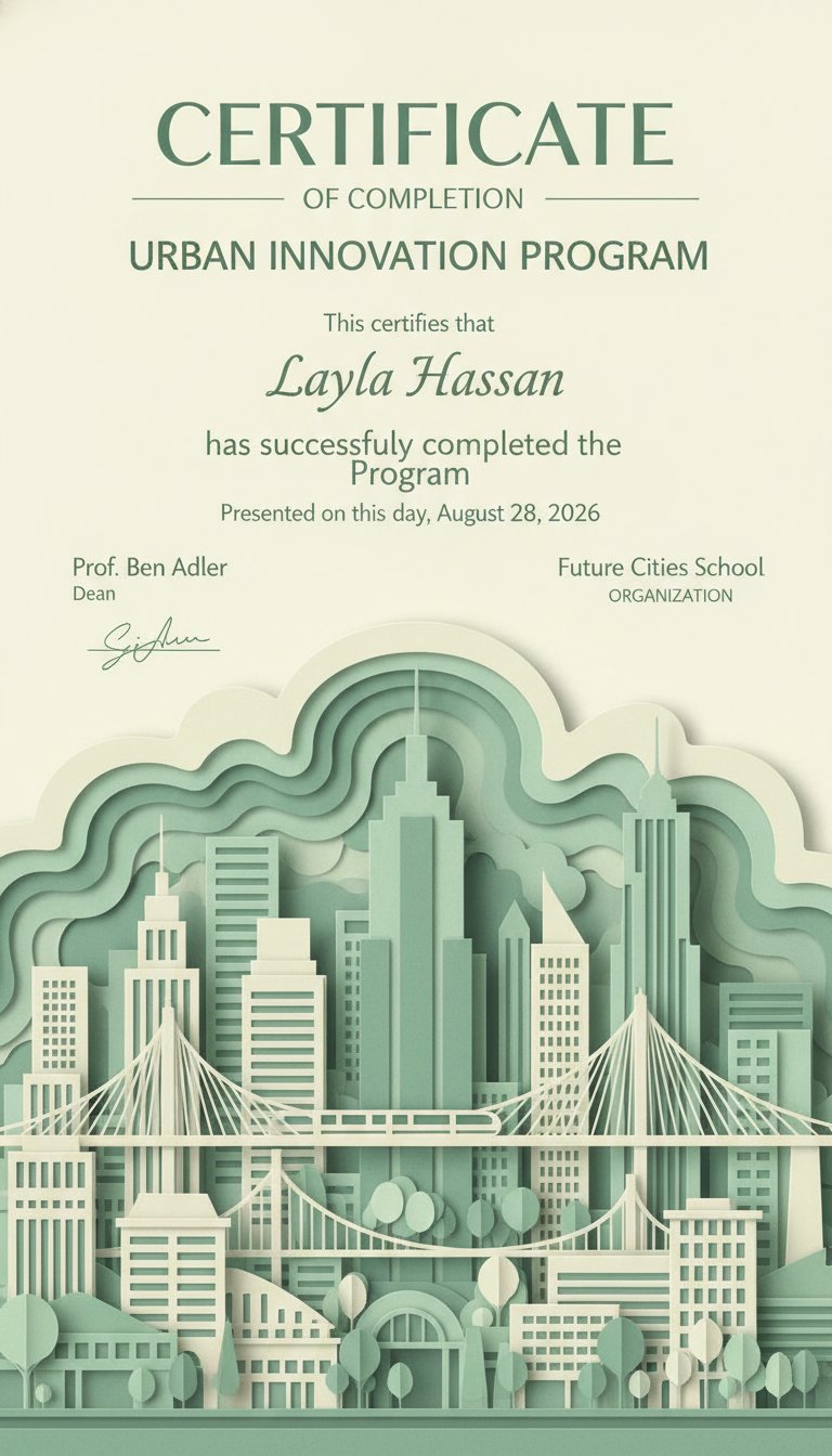 Certificate of Completion Design