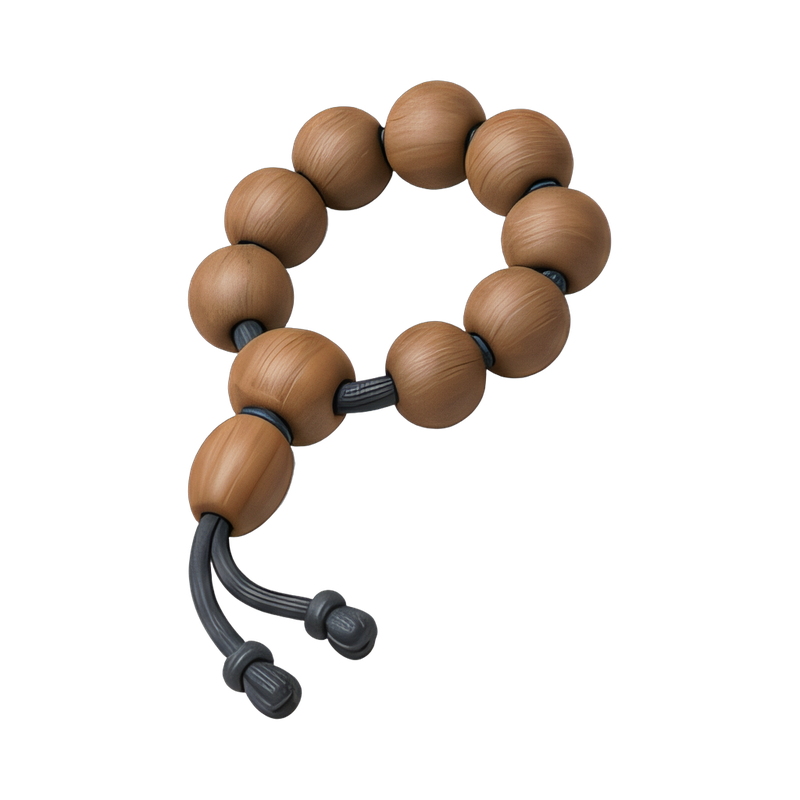 handcrafted wooden worry beads