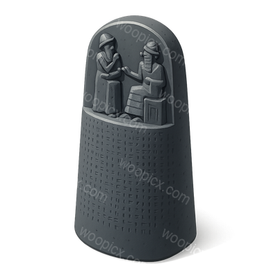 3D Representation of Hammurabi's Code Icon in Isometric View