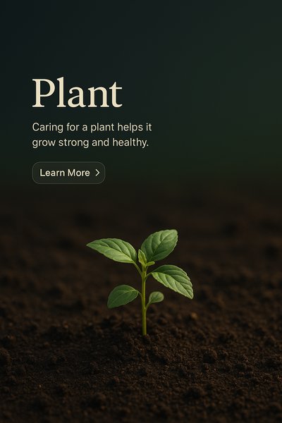 Detailed 3D Scene of a Plant in Dark Background