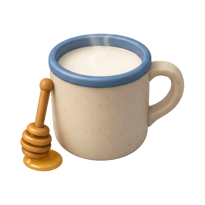 cozy mug of hot milk