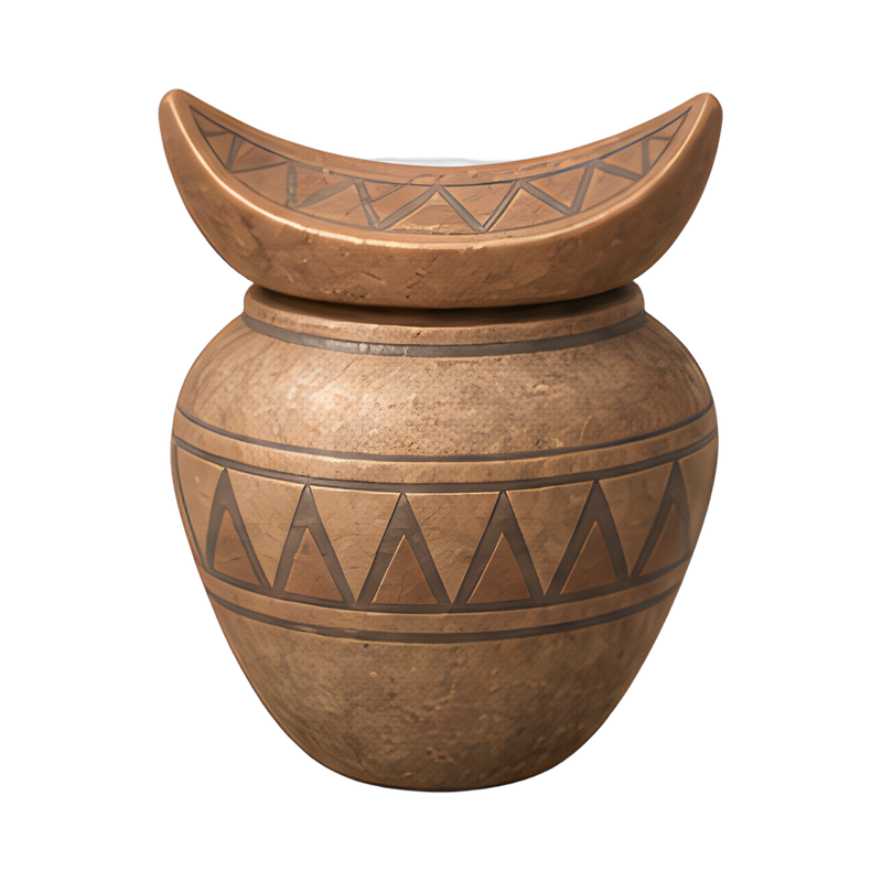 ancient burial jar with lid
