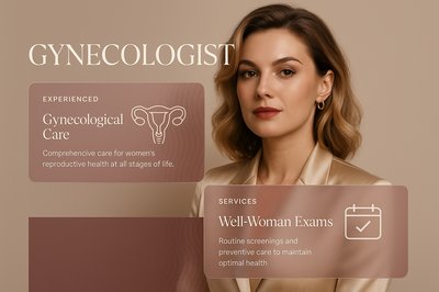 Elegant Gynecologist Web Page Design Concept