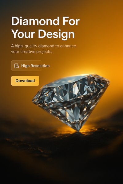 High-Quality Diamond Graphic for Creative Projects