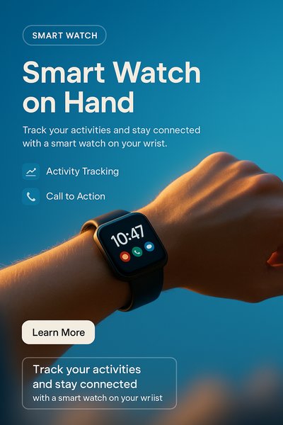 Promotional Image for Smart Watch with Activity Tracking Feature