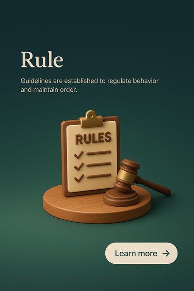 3D Scene Representing Rules and Guidelines