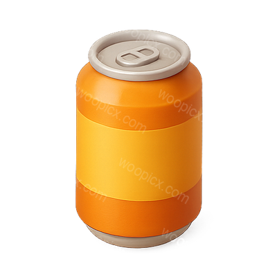 Stylized 3D Render of a Colorful Soda Can