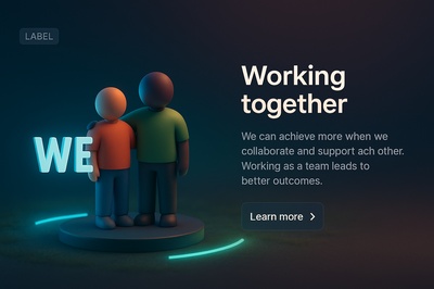 3D Scene of Collaboration in a Dark Environment