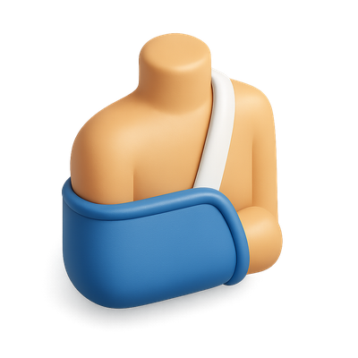 3D Shoulder Sling Icon in Isometric View