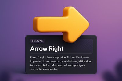 3D Arrow Right Feature Design