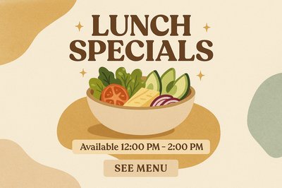 Boho Style Lunch Specials Menu Design