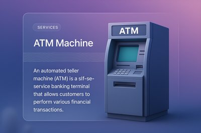 3D ATM Machine Interface with Informative Block