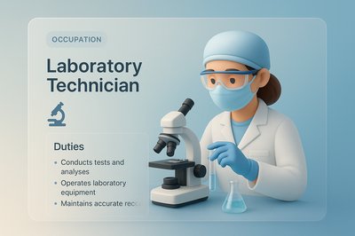 3D Laboratory Technician Icon for Web Use