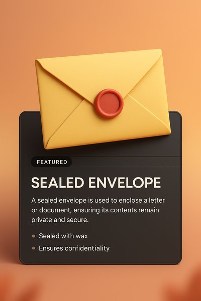 3D Sealed Envelope with Layered Design Elements