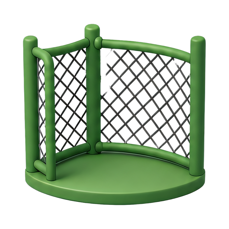 athlete in hammer throw net