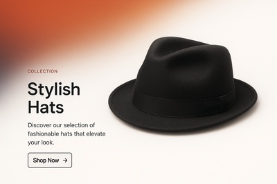 Stylish Web Design Featuring Fashionable Hats