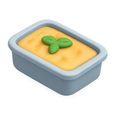 Stylized Seedling in a Container Graphic
