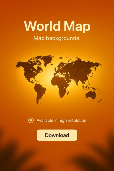Stylized World Map Background with Download Option