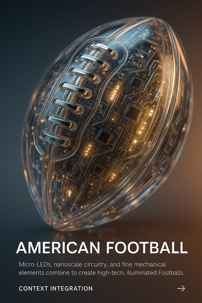 Hyperrealistic American Football with High-Tech Details